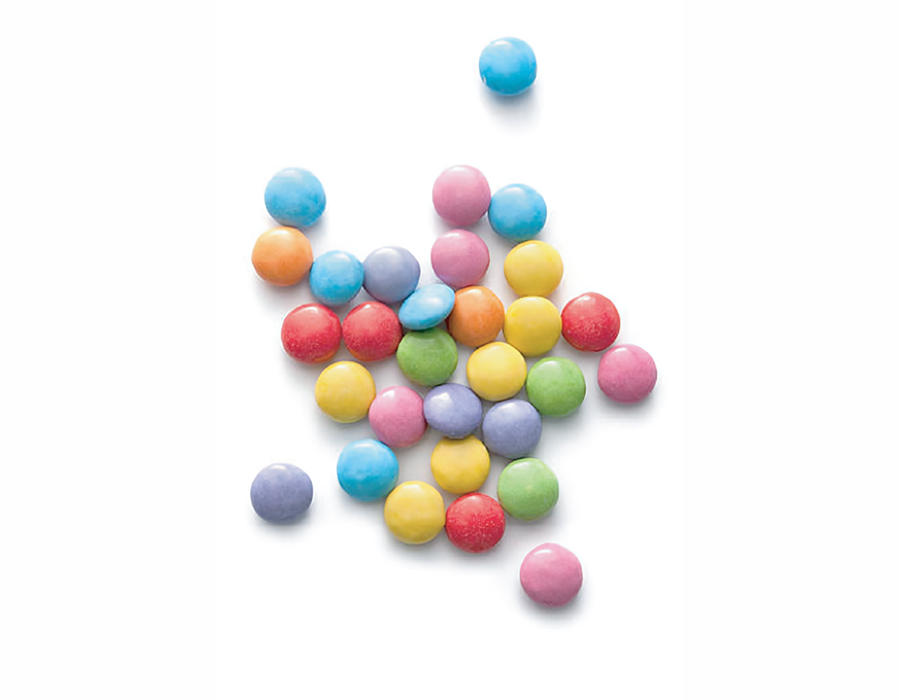  شوكولا الحليب في قشرة هشة ملونة