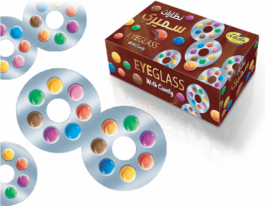  شوكولا الحليب في قشرة هشة ملونة