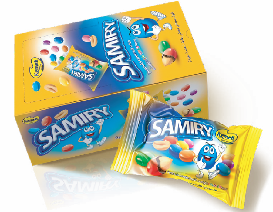 شوكولا الحليب في قشرة هشة ملونة