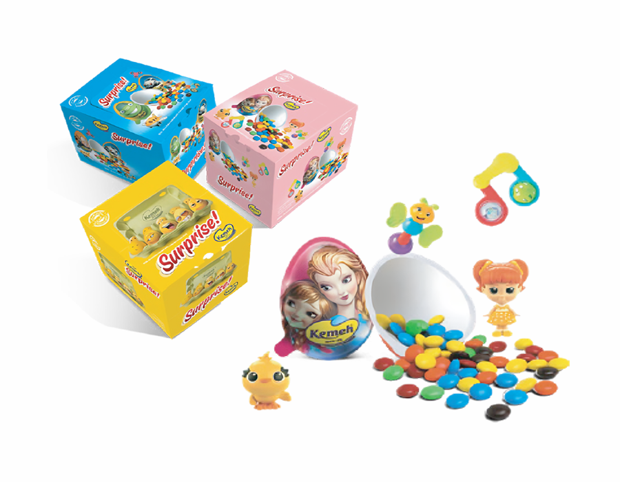 شوكولا الحليب في قشرة هشة ملونة 